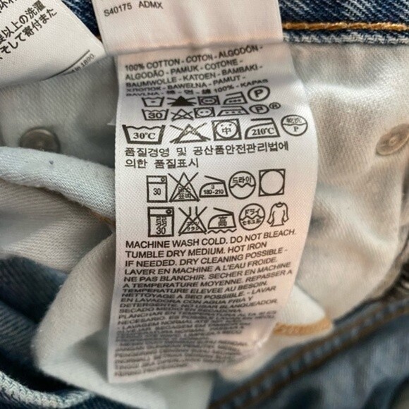 LEVIS 505 Classic Jeans 38 Waist - Inseam Measures 28" Thrashed Classic - Picture 14 of 16